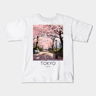 A Pop Art Travel Print of Tokyo Japan Kids T-Shirt